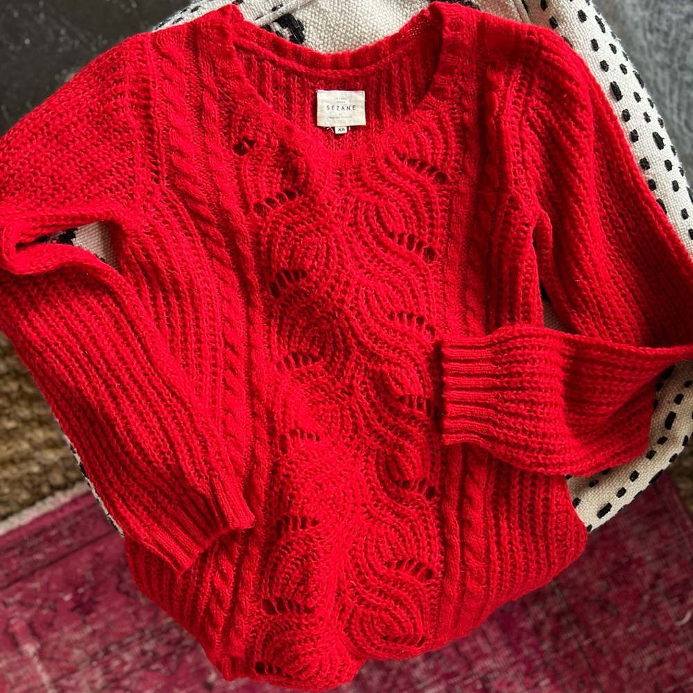 Sezane Red Women's Sweater size 34 FR